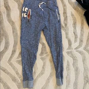 Crewcuts monster zipper sweatpants, kids size 12